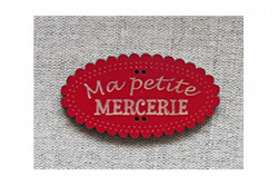 Bouton en bois "Ma petite mercerie"