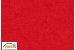 Tissu Patch Stof mélange ton sur ton rouge