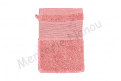Gant de toilette à broder Rico, fraise écrasée