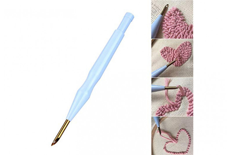 Punch needle et enfile aiguille de Bohin