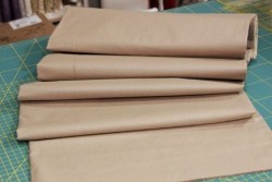 Percale de coton sable grande largeur