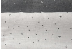 Toile de lin BELFAST SPARKLE de Zweigart, coloris 1369 blanc motifs gris