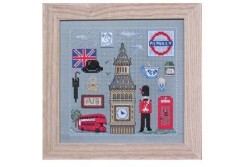 Kit de broderie avec perles sur carton perforé " Welcome in London "