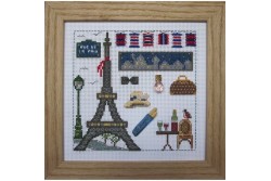 Kit de broderie avec perles sur carton perforé " J'aime Paris "