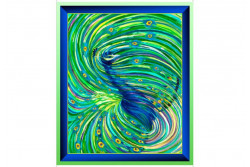 Panneau tissu Patch Artworks XI "multi panel ombre peacock"