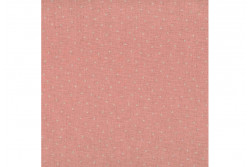 Tissu Stof Shabby Chic Petits points écru sur fond rose crevette