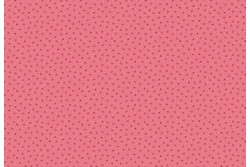 Tissu patch à petits motifs "Petits points sur fond rose"