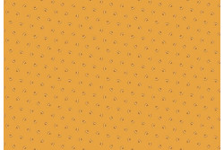 Tissu patch à petits motifs "Petites feuilles sur fond jaune or"