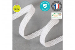 Elastique plat blanc 5 mm Hypoallergénique, sans Latex