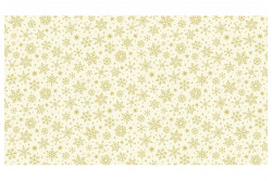 Tissu Makower "Yuletide Metallic Snow flakes Cream"