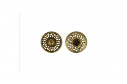 Bouton pression dentelle à coudre couleur bronze 24 mm
