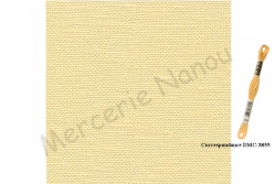 Toile de lin BELFAST de Zweigart, coloris 2127 abricot