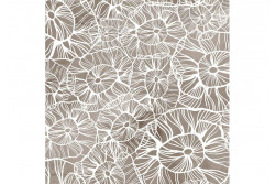 Tissu Stof "See Flower Mocha" de Shell Rummel