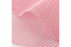 Tissu filet coton bio couleur rose