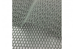 Tissu filet coton bio couleur gris