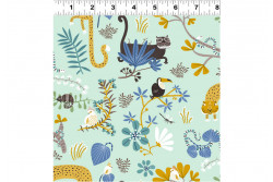 Tissu patch Jungle Jive "Light Turqoise"