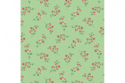 Tissu Makower "The Seamstress" de Edyta Sytar, Silk fond vert