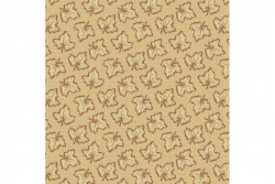 Tissu Makower "The Seamstress" de Edyta Sytar, Needlepoint fond beige foncé