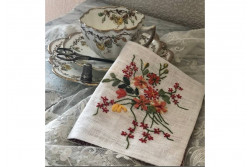 Kit de broderie avec fils de soie  Pique Aiguille Tea Time