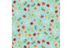 Tissu Makower "Michiko" Foliage Turq