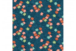 Tissu Makower "Michiko" Bushclover Blue