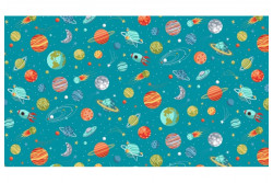 Tissu Makower "Space Planets" Blue