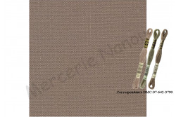 Toile de lin NEWCASTLE de Zweigart, coloris 7025 taupe foncé