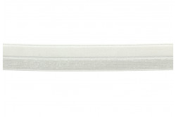 Biais Élastique lurex pré-plié blanc et argent 17 mm
