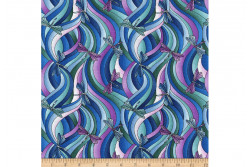 Tissu "Green and blue dragonfly"