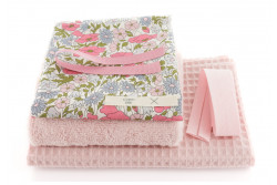 Kit couture premier repas bébé rose tendre