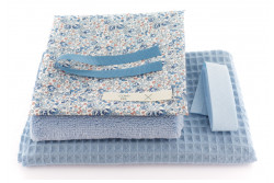 Kit couture premier repas, bavoir en tissu Liberty ® Poppy Daisy