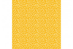 Tissu Odile Bailloeul "Jardin de la reine" labyrinthe sur fond jaune