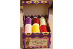 Boite cartonnée de 12 bobines Fil à gant tons pastels
