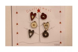 Boutons en bois "Vive noel"