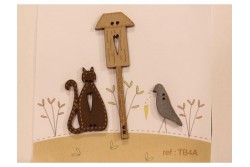Boutons "Nichoir chat et oiseau"