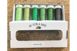 Pack de 6 bobines de fils métallisés "Forêt"