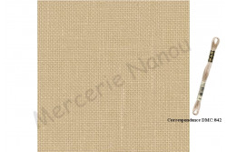 Toile de lin Belfast en lin naturel 3609-323 beige moyen