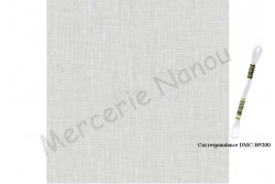 Toile de lin KINGSTON de Zweigart, coloris 100 Blanc