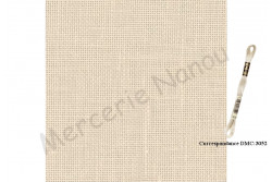 Toile de lin BELFAST de Zweigart, coloris 770 Beige très clair