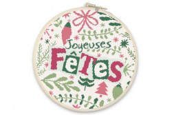 Diagramme point de croix "Joyeuses Fêtes"