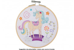 Licorne - Le petit kit à broder à 4 mains