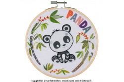 Panda - Le petit kit à broder à 4 mains