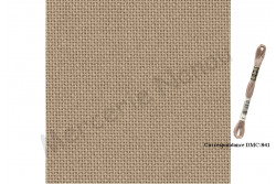 Etamine unifil LUGANA de Zweigart, coloris 779 beige taupe