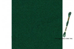 Etamine unifil LUGANA de Zweigart coloris 647 vert Noël