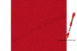 Etamine unifil LUGANA de Zweigart, coloris 9003 rouge noël
