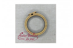 bouton bois "Cercle à broder"