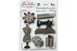 Boutons en bois laqué "Atelier Ancien"
