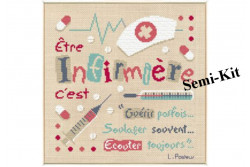 Semi-Kit de Broderie Lilipoints " L'infirmière"