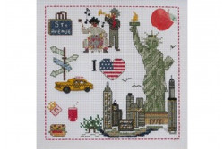 Semi Kit de broderie avec perles "I Love New-York"