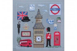Semi Kit de broderie avec perles "Welcome In London"